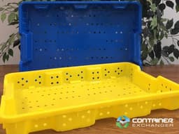 Stack & Nest Totes For Sale: New 24x16x3 Nest and Stack 15lb Harvesting Lugs In British Columbia - image 1 Stack & Nest Totes For Sale: New 24x16x3 Nest and Stack 15lb Harvesting Lugs In British Columbia - image 1