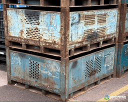 Metal Bins For Sale: Used 54x44x25 Rigid Vented Metal Bins No Drop Gates Ohio In Ohio - image  2 Metal Bins For Sale: Used 54x44x25 Rigid Vented Metal Bins No Drop Gates Ohio In Ohio - image  2