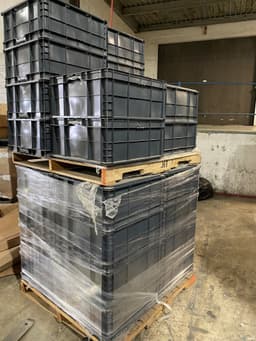 Stacking Totes For Sale: Used 24x22x11 Grey Totes In Indiana - image 2 Stacking Totes For Sale: Used 24x22x11 Grey Totes In Indiana - image 2