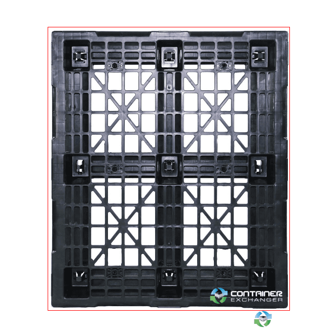 Plastic Pallets For Sale: 48x40x5.9 Rackable Stackable Mid Duty 6 Runner Plastic Pallets Michigan In Michigan - image 1 Plastic Pallets For Sale: 48x40x5.9 Rackable Stackable Mid Duty 6 Runner Plastic Pallets Michigan In Michigan - image 1