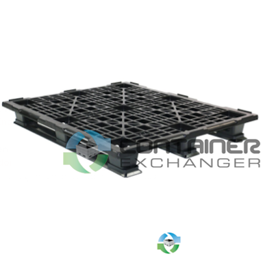 Plastic Pallets For Sale: New 48x40x5.6 Stackable Mid Duty Plastic Pallet with three 46" runners Michigan In Michigan - image 1