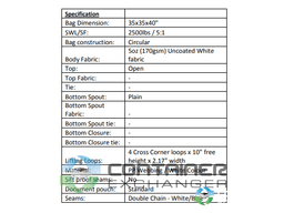 Bulk Bags - FIBC For Sale: NEW 35x35x40 Bulk Bags Open Top Flat Bottom New Jersey and California Locations In New Jersey - image 2 Bulk Bags - FIBC For Sale: NEW 35x35x40 Bulk Bags Open Top Flat Bottom New Jersey and California Locations In New Jersey - image 2