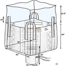Bulk Bags - FIBC For Sale: NEW 42x42x44 Bulk Bags Baffle Bag Duffle Top Spout Bottom New Jersey In New Jersey - image 1 Bulk Bags - FIBC For Sale: NEW 42x42x44 Bulk Bags Baffle Bag Duffle Top Spout Bottom New Jersey In New Jersey - image 1