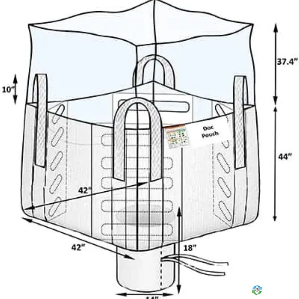 Bulk Bags - FIBC For Sale: NEW 42x42x44 Bulk Bags Baffle Bag Duffle Top Spout Bottom New Jersey In New Jersey - image 1 Bulk Bags - FIBC For Sale: NEW 42x42x44 Bulk Bags Baffle Bag Duffle Top Spout Bottom New Jersey In New Jersey - image 1