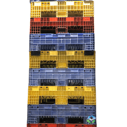 Pallet Containers For Sale: Used 57x48x34 Collapsible Plastic Pallet Containers with 2 Drop Doors- Mixed Indiana In Indiana - image  2 Pallet Containers For Sale: Used 57x48x34 Collapsible Plastic Pallet Containers with 2 Drop Doors- Mixed Indiana In Indiana - image  2