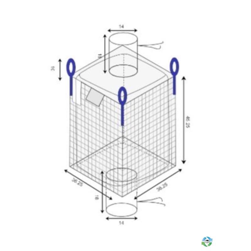 Bulk Bags - FIBC For Sale: New 36.25x36.25x45.25 Bulk Bags with Spout Botton Spout Top Ohio In Ohio - image 1 Bulk Bags - FIBC For Sale: New 36.25x36.25x45.25 Bulk Bags with Spout Botton Spout Top Ohio In Ohio - image 1