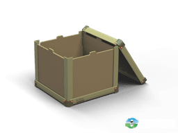 Gaylord Boxes For Sale: NEW Kübox 31x31x26 Collapsible 3 Wall Corrugated Crates Wood Crate Alternative Tennessee In Tennessee - image  2 Gaylord Boxes For Sale: NEW Kübox 31x31x26 Collapsible 3 Wall Corrugated Crates Wood Crate Alternative Tennessee In Tennessee - image  2