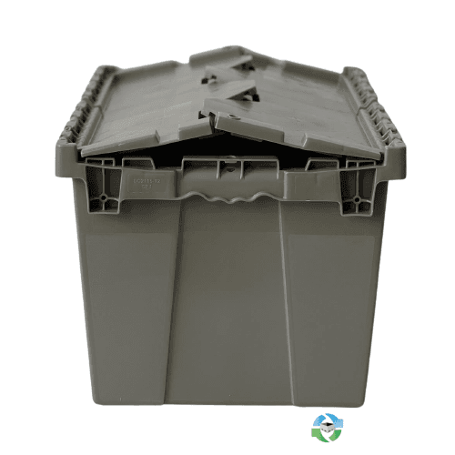 Stack & Nest Totes For Sale: NEW Monoflo 21x15x12 Attached Lid Container - Gray Ohio In Ohio - image 1 Stack & Nest Totes For Sale: NEW Monoflo 21x15x12 Attached Lid Container - Gray Ohio In Ohio - image 1