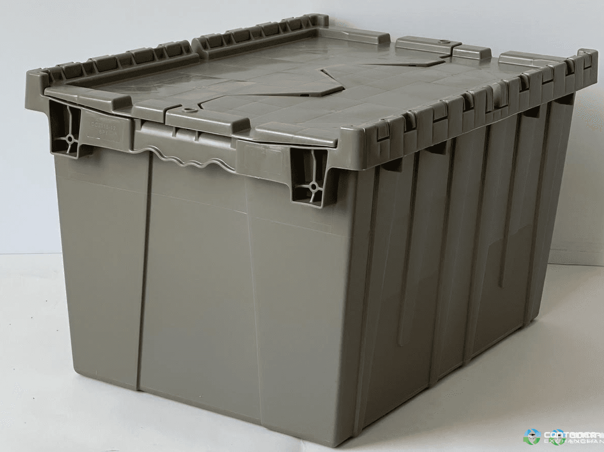 Stack & Nest Totes For Sale: NEW Monoflo 21x15x12 Attached Lid Container - Gray Ohio In Ohio - image 2 Stack & Nest Totes For Sale: NEW Monoflo 21x15x12 Attached Lid Container - Gray Ohio In Ohio - image 2