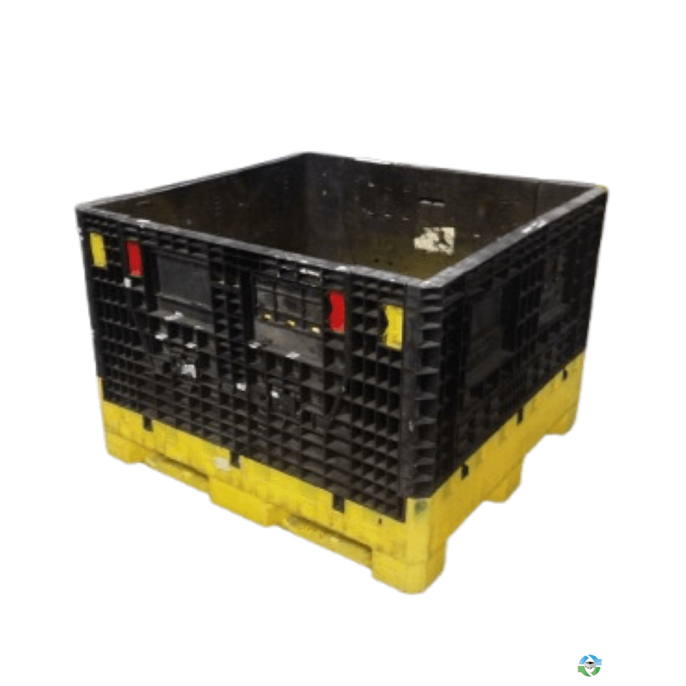 Pallet Containers For Sale: Used 45x48x34 Collapsible Bulk Containers w. Drop Doors Mixed Colors North Carolina In North Carolina - image  1 Pallet Containers For Sale: Used 45x48x34 Collapsible Bulk Containers w. Drop Doors Mixed Colors North Carolina In North Carolina - image  1