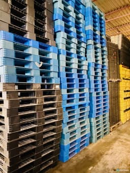 Plastic Pallets For Sale: One-time Used 43x43x5-6 Heavy Duty Stackable Plastic Pallets Ontario In Ontario - image  2 Plastic Pallets For Sale: One-time Used 43x43x5-6 Heavy Duty Stackable Plastic Pallets Ontario In Ontario - image  2