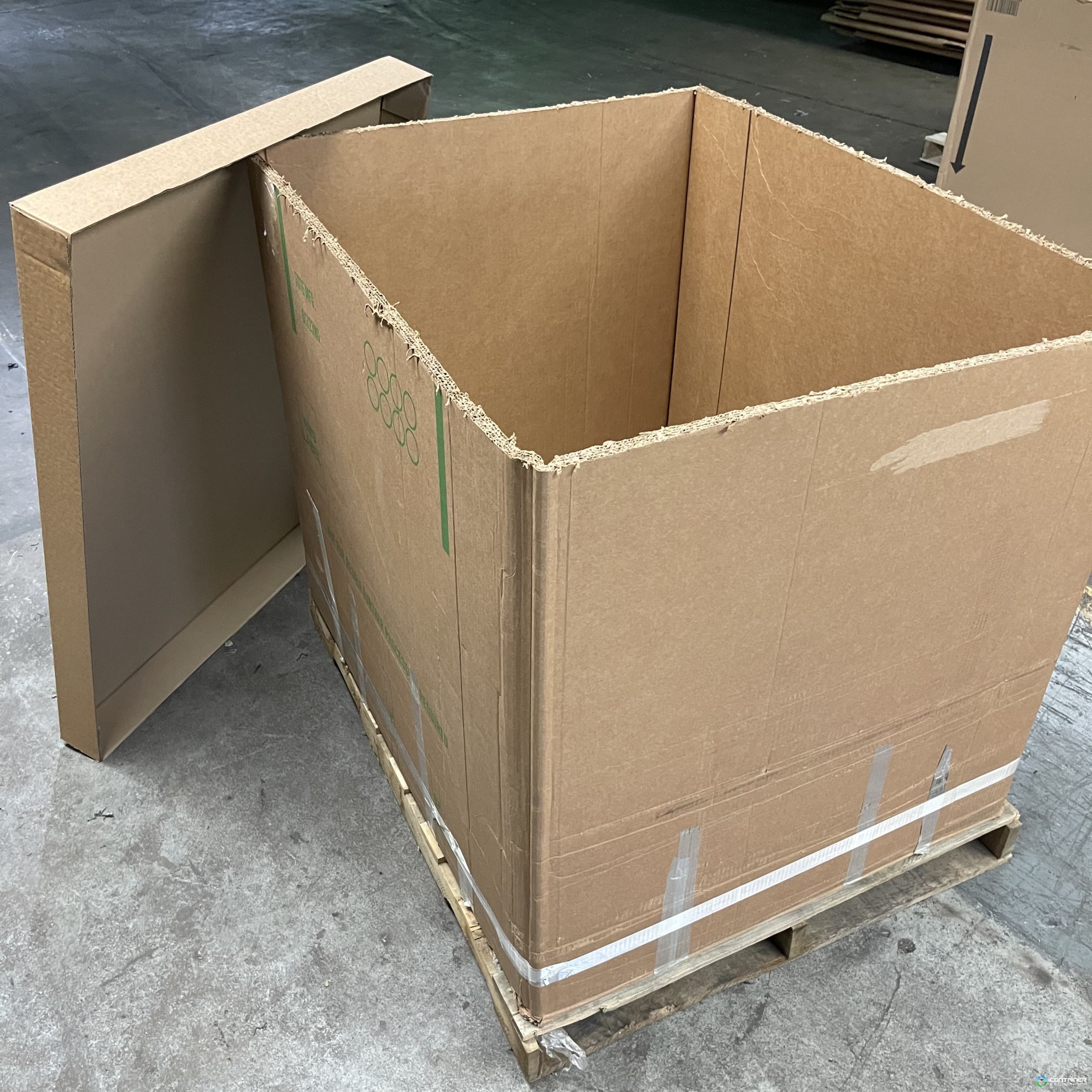 Gaylord Boxes For Sale: Used 48x40x41 HPT STYLE Four Wall Full Bottom Rectangular Gaylord Box With Cover Gaylord Box Shipping Box Pallet box Illinois In Illinois - image  2 Gaylord Boxes For Sale: Used 48x40x41 HPT STYLE Four Wall Full Bottom Rectangular Gaylord Box With Cover Gaylord Box Shipping Box Pallet box Illinois In Illinois - image  2
