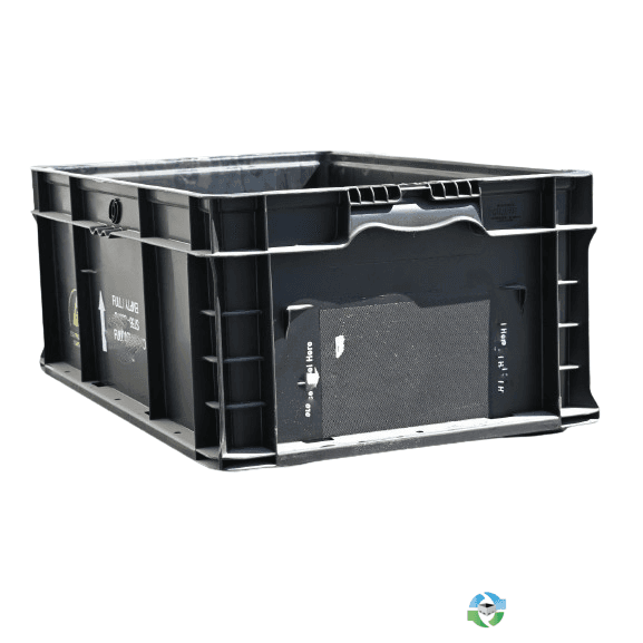 Stacking Totes For Sale: Used 24x15x11 ESD Plastic Stacking Containers Texas In Texas - image 1 Stacking Totes For Sale: Used 24x15x11 ESD Plastic Stacking Containers Texas In Texas - image 1
