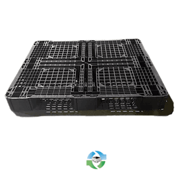 Plastic Pallets For Sale: Used 44x38x4.5  Black Stackable Plastic Pallets Indiana In Indiana - image  1 Plastic Pallets For Sale: Used 44x38x4.5  Black Stackable Plastic Pallets Indiana In Indiana - image  1