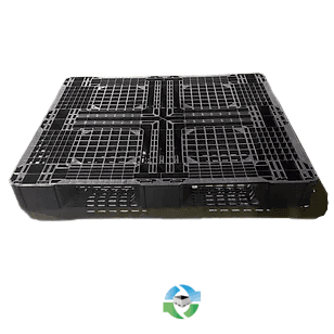 Plastic Pallets For Sale: Used 44x38x4.5  Black Stackable Plastic Pallets Indiana In Indiana - image  1 Plastic Pallets For Sale: Used 44x38x4.5  Black Stackable Plastic Pallets Indiana In Indiana - image  1