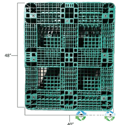 Plastic Pallets For Sale: Used 48x40x6 Stackable Plastic Pallets Illinois In Illinois - image 1 Plastic Pallets For Sale: Used 48x40x6 Stackable Plastic Pallets Illinois In Illinois - image 1