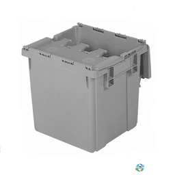 Stack & Nest Totes For Sale: New Grey 14.5x13.5x13.37 Attached lid Container Ontario In Ontario - image 1 Stack & Nest Totes For Sale: New Grey 14.5x13.5x13.37 Attached lid Container Ontario In Ontario - image 1
