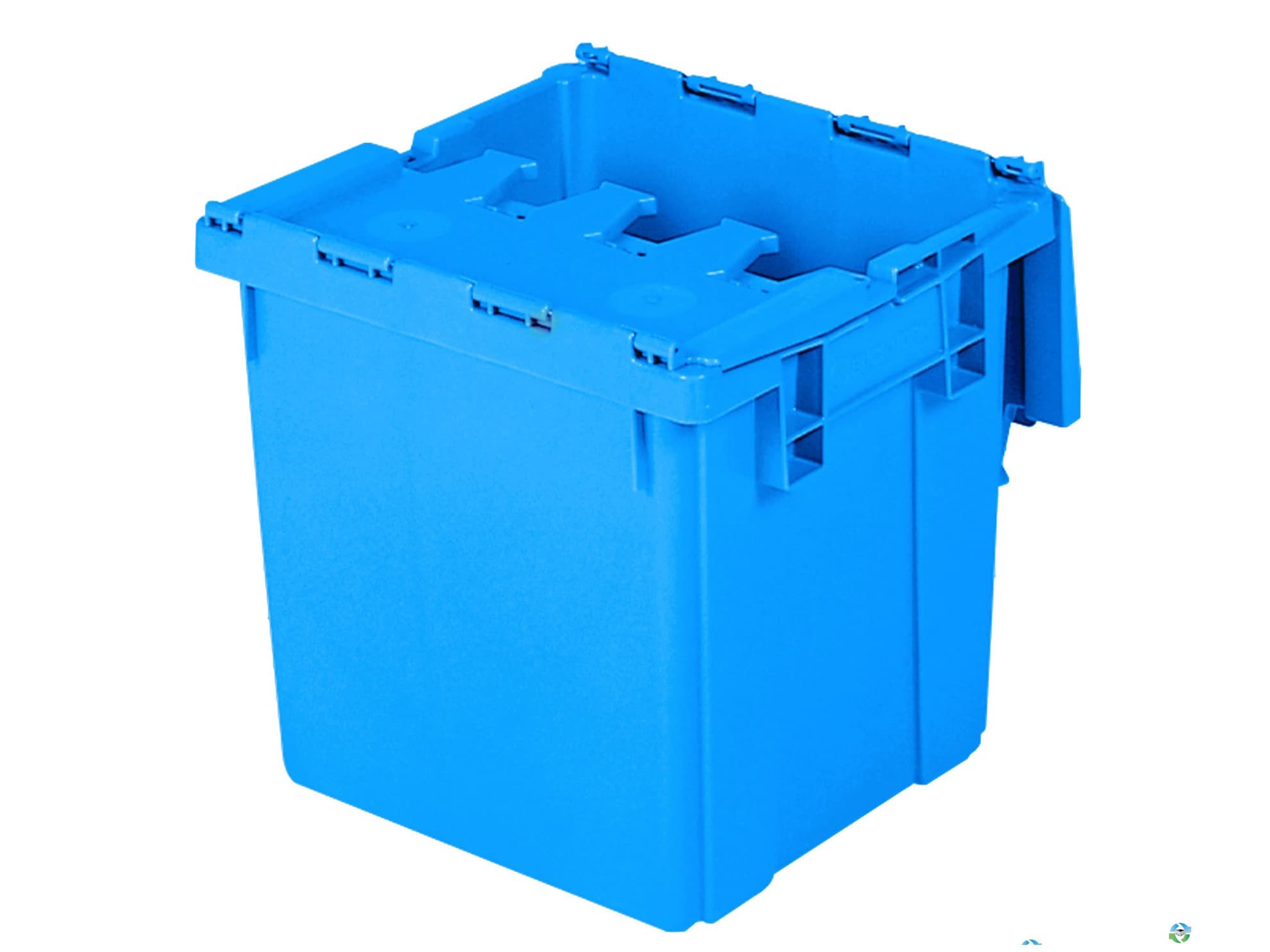 Stack & Nest Totes For Sale: New 14.75x13.5x13.37 Attached Lid Bin - Blue Ontario In Ontario - image 2 Stack & Nest Totes For Sale: New 14.75x13.5x13.37 Attached Lid Bin - Blue Ontario In Ontario - image 2