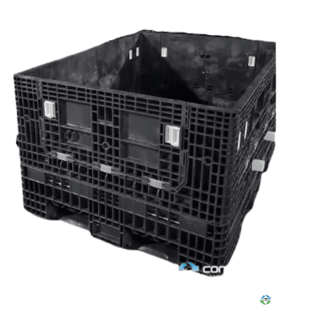 Pallet Containers For Sale: Used 64.5x48x34 2-Hatch Collapsible Bulk Containers Indiana In Indiana - image  1 Pallet Containers For Sale: Used 64.5x48x34 2-Hatch Collapsible Bulk Containers Indiana In Indiana - image  1