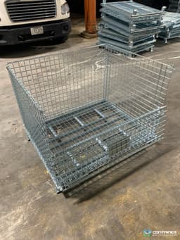 Wire Baskets For Sale: New 48x40x36 (30" inside height) Wire Basket Stackable Collapsible with Drop Gate Georgia In Georgia - image 3 Wire Baskets For Sale: New 48x40x36 (30" inside height) Wire Basket Stackable Collapsible with Drop Gate Georgia In Georgia - image 3
