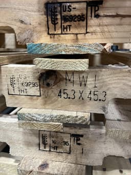 Wood Pallets For Sale: Grade A Reconditioned 45x45 4-way Heat Treated Utah In Utah - image 1 Wood Pallets For Sale: Grade A Reconditioned 45x45 4-way Heat Treated Utah In Utah - image 1