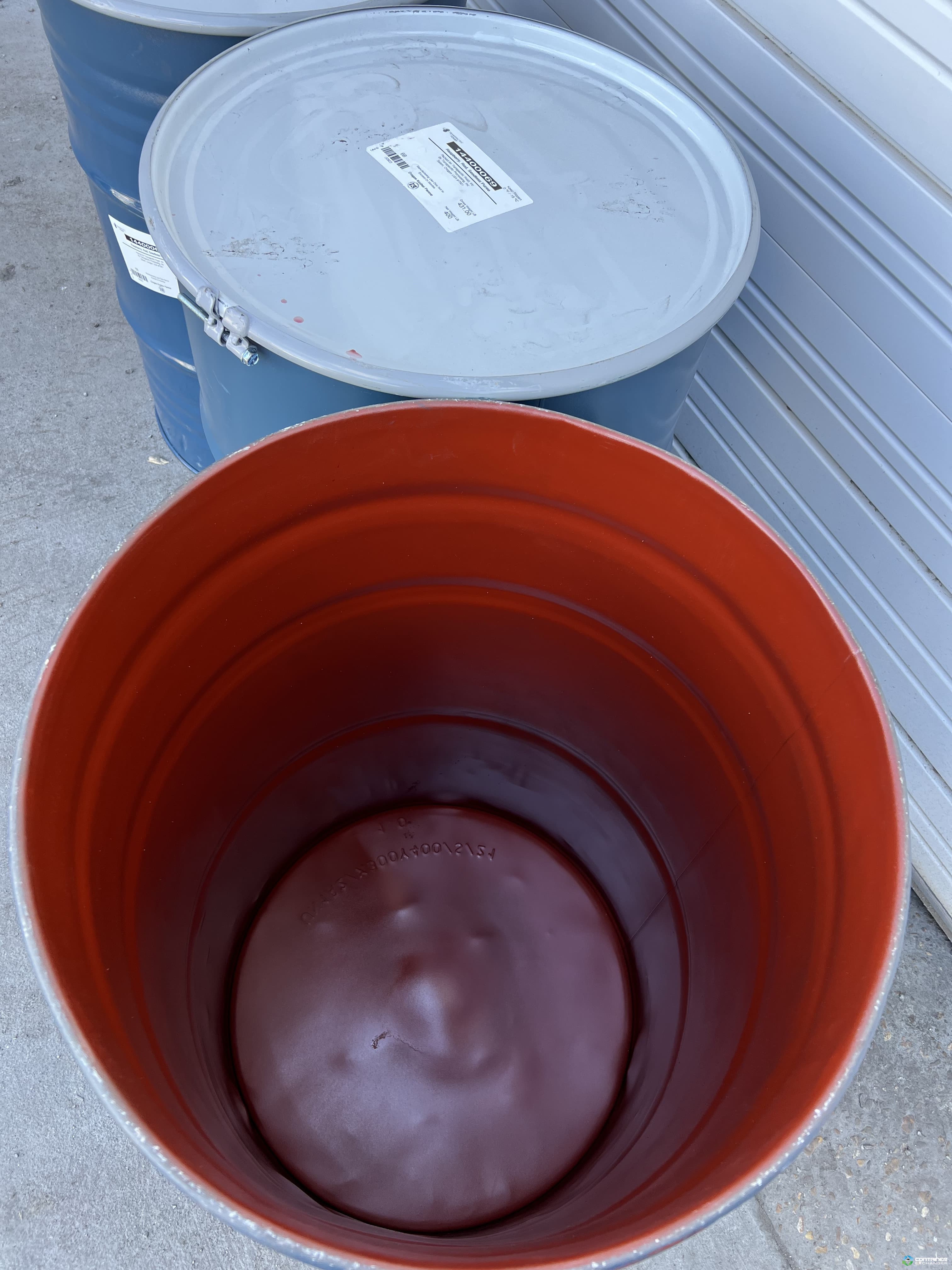 Drums For Sale: Used 55 Gallon Metal Drum Open Head with lids Previous Food Grade Missouri In Missouri - image 2 Drums For Sale: Used 55 Gallon Metal Drum Open Head with lids Previous Food Grade Missouri In Missouri - image 2