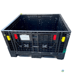 Pallet Containers For Sale: Used 45x48x27 Collapsible Bulk Bins with Drop Doors Canada In Ontario - image  1 Pallet Containers For Sale: Used 45x48x27 Collapsible Bulk Bins with Drop Doors Canada In Ontario - image  1