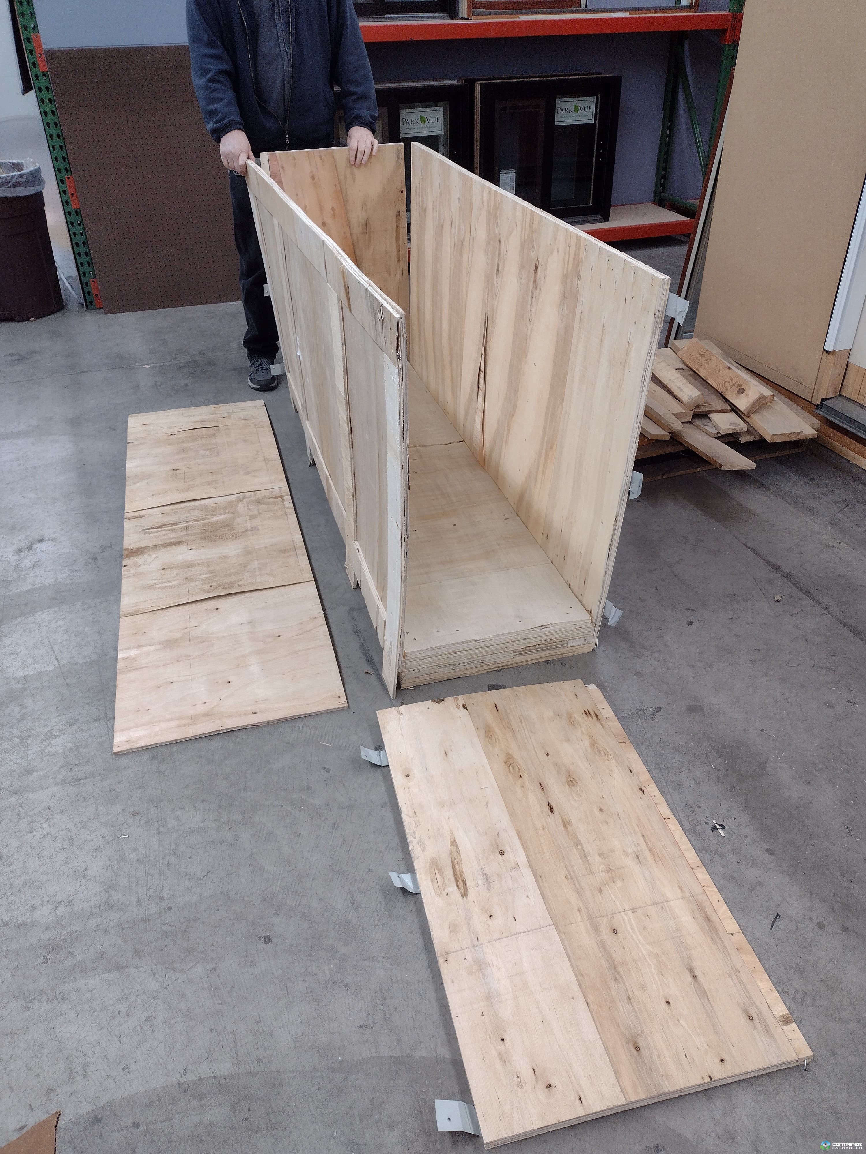 Wood Crates For Sale: Used 77.5x21.5x38 Heat treated Collapsible Plywood Crates Wisconsin In Wisconsin - image 2 Wood Crates For Sale: Used 77.5x21.5x38 Heat treated Collapsible Plywood Crates Wisconsin In Wisconsin - image 2
