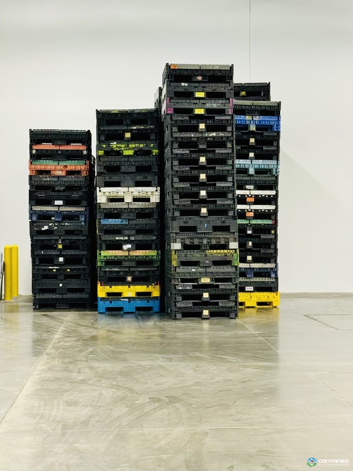 Pallet Containers For Sale: Used 45x48x34 Collapsible Bulk Containers with Drop Doors Black Colors Ontario In Ontario - image 3 Pallet Containers For Sale: Used 45x48x34 Collapsible Bulk Containers with Drop Doors Black Colors Ontario In Ontario - image 3