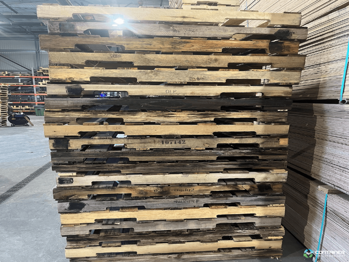 Wood Pallets For Sale: New 48x45x4.5 4 Way Wood Pallets Ontario In Ontario - image  2 Wood Pallets For Sale: New 48x45x4.5 4 Way Wood Pallets Ontario In Ontario - image  2