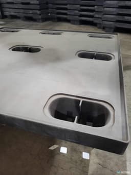 Plastic Pallets For Sale: Refurbished 48x45x5 Black Plastic Nestable Pallets Indiana In Indiana - image  2 Plastic Pallets For Sale: Refurbished 48x45x5 Black Plastic Nestable Pallets Indiana In Indiana - image  2