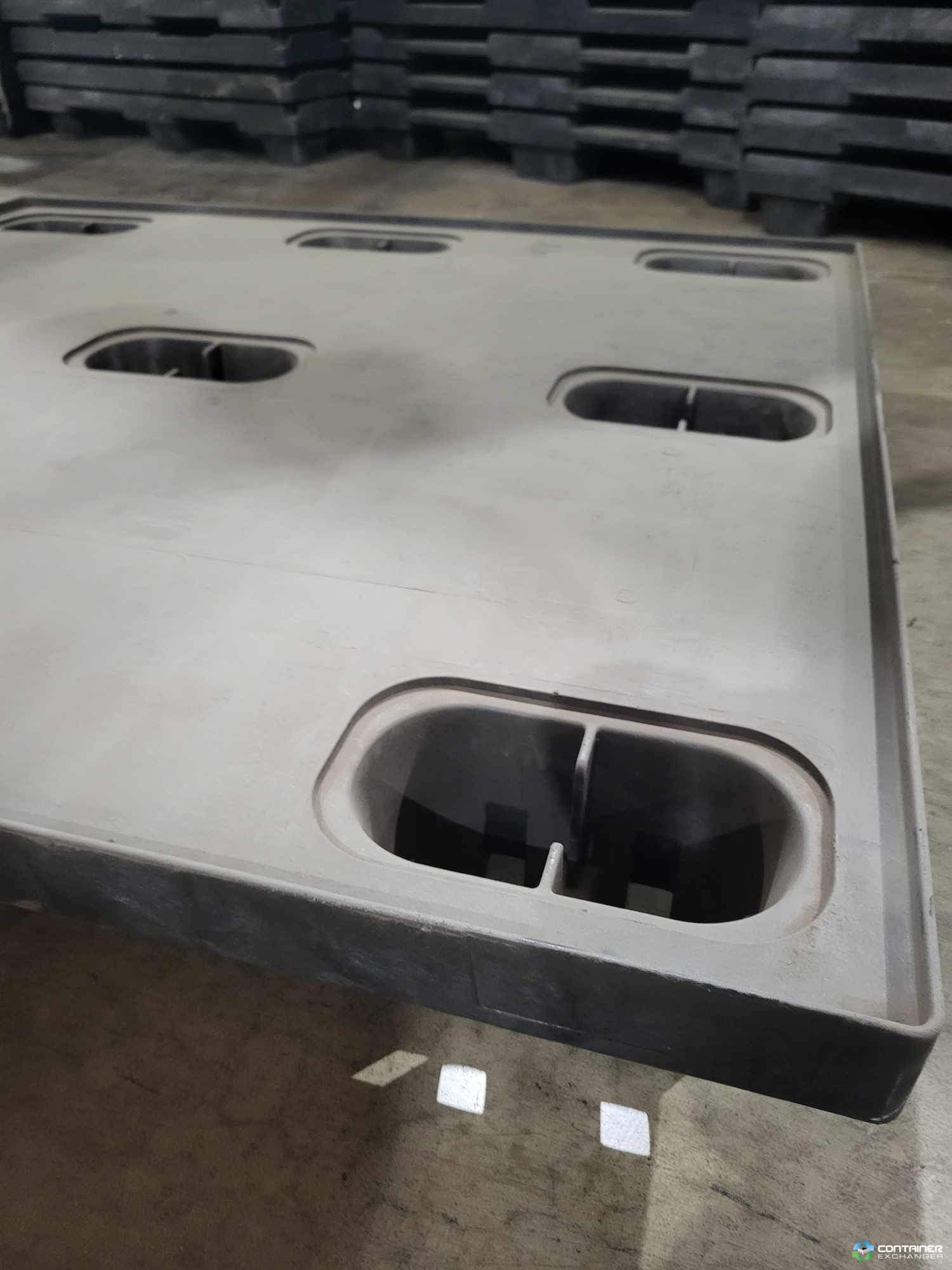 Plastic Pallets For Sale: Refurbished 48x45x5 Black Plastic Nestable Pallets Indiana In Indiana - image  2 Plastic Pallets For Sale: Refurbished 48x45x5 Black Plastic Nestable Pallets Indiana In Indiana - image  2