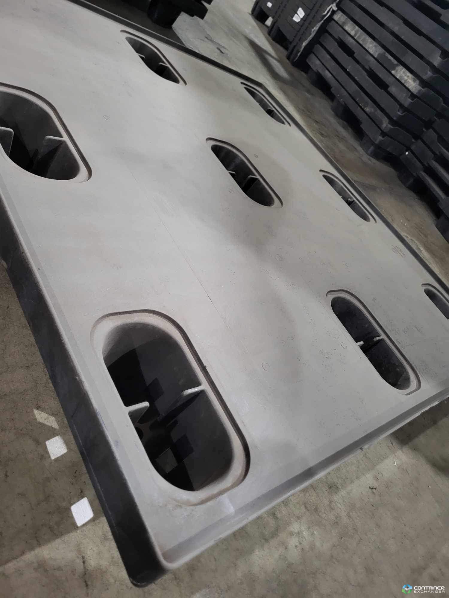 Plastic Pallets For Sale: Refurbished 48x45x5 Black Plastic Nestable Pallets Indiana In Indiana - image  3 Plastic Pallets For Sale: Refurbished 48x45x5 Black Plastic Nestable Pallets Indiana In Indiana - image  3