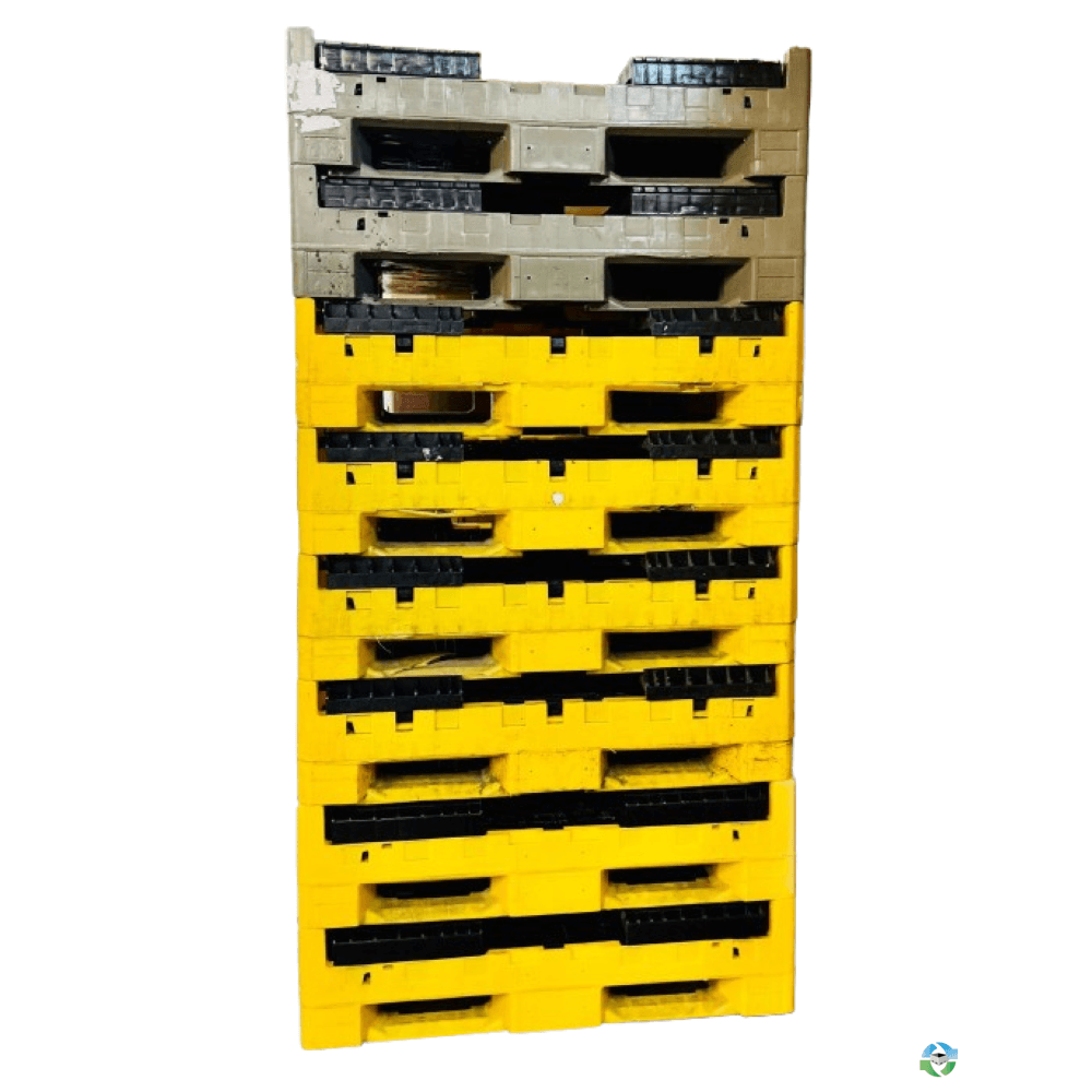 Pallet Containers For Sale: Used 45x48x25 Collapsible Bulk Containers with Drop Doors Mix Colors Ontario In Ontario - image 1 Pallet Containers For Sale: Used 45x48x25 Collapsible Bulk Containers with Drop Doors Mix Colors Ontario In Ontario - image 1