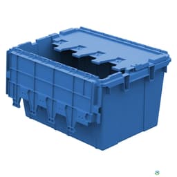 Stack & Nest Totes For Sale: New Buckhorn 21x15x12 New Blue Attached Lid Container TruckLoad Sale Ohio In Ohio - image 1 Stack & Nest Totes For Sale: New Buckhorn 21x15x12 New Blue Attached Lid Container TruckLoad Sale Ohio In Ohio - image 1