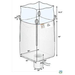 Bulk Bags - FIBC For Sale: NEW 35x35x70 Bulk Bags Duffle Top Spout Bottom Uncoated New Jersey In New Jersey - image 1 Bulk Bags - FIBC For Sale: NEW 35x35x70 Bulk Bags Duffle Top Spout Bottom Uncoated New Jersey In New Jersey - image 1