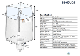 Bulk Bags - FIBC For Sale: NEW 35x35x60 Bulk Bags Duffle Top Spout Bottom New Jersey In New Jersey - image 2 Bulk Bags - FIBC For Sale: NEW 35x35x60 Bulk Bags Duffle Top Spout Bottom New Jersey In New Jersey - image 2
