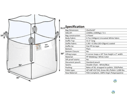 Bulk Bags - FIBC For Sale: NEW 35x35x50 Bulk Bags Duffle Top Flat Bottom New Jersey and California In New Jersey - image  2 Bulk Bags - FIBC For Sale: NEW 35x35x50 Bulk Bags Duffle Top Flat Bottom New Jersey and California In New Jersey - image  2