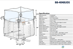 Bulk Bags - FIBC For Sale: NEW 40x48x48 Duffle Top Spout Bottom Bulk Bags In California - image 1 Bulk Bags - FIBC For Sale: NEW 40x48x48 Duffle Top Spout Bottom Bulk Bags In California - image 1