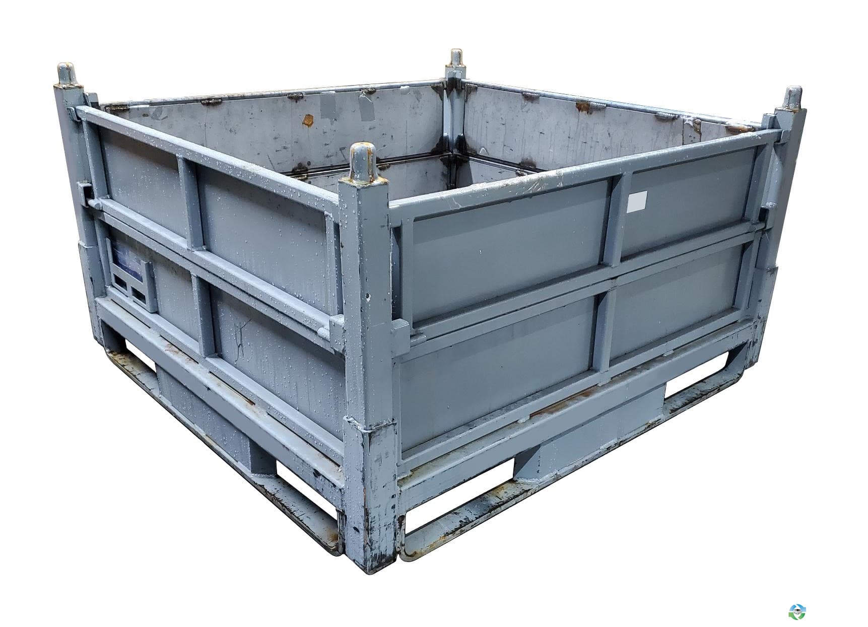 Metal Bins For Sale: Used 48x45x27 Steel Tub 4 Drop Doors Ohio In Ohio - image  1 Metal Bins For Sale: Used 48x45x27 Steel Tub 4 Drop Doors Ohio In Ohio - image  1