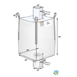 Bulk Bags - FIBC For Sale: NEW 35x35x70 Spout Top Spout Bottom Bulk Bags Uncoated New Jersey California In New Jersey - image 1 Bulk Bags - FIBC For Sale: NEW 35x35x70 Spout Top Spout Bottom Bulk Bags Uncoated New Jersey California In New Jersey - image 1