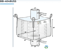 Bulk Bags - FIBC For Sale: New 40x48x48 Baffled Spout Top Spout Bottom Bulk Bags California In California - image 1 Bulk Bags - FIBC For Sale: New 40x48x48 Baffled Spout Top Spout Bottom Bulk Bags California In California - image 1