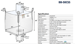Bulk Bags - FIBC For Sale: NEW 35x35x50 Spout Top Spout Bottom Bulk Bags New Jersey, GA and CA In New Jersey - image  1 Bulk Bags - FIBC For Sale: NEW 35x35x50 Spout Top Spout Bottom Bulk Bags New Jersey, GA and CA In New Jersey - image  1