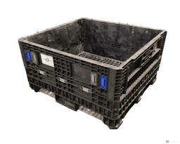 Pallet Containers For Sale: Reconditioned 30x32x25 All Black Bulk Container with Drop Doors Mississippi In Mississippi - image 2 Pallet Containers For Sale: Reconditioned 30x32x25 All Black Bulk Container with Drop Doors Mississippi In Mississippi - image 2