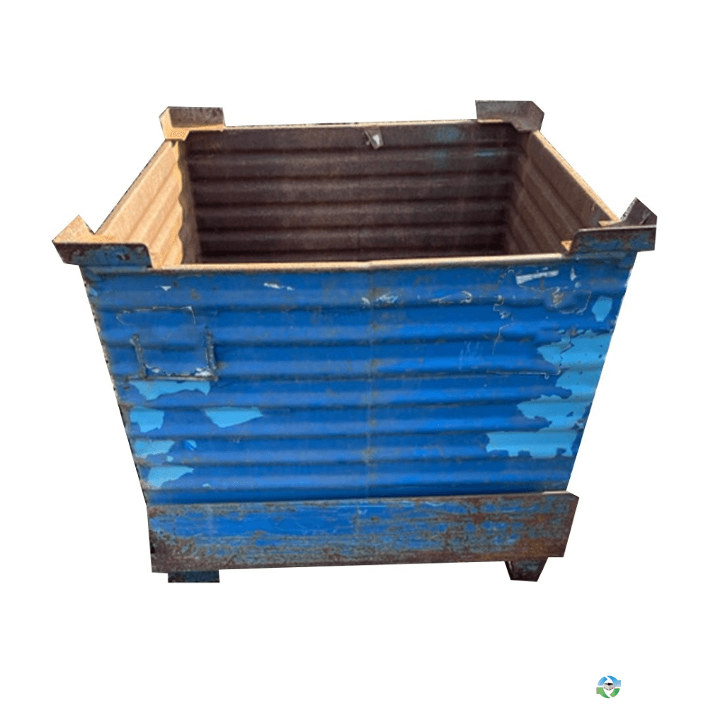 Metal Bins For Sale: Used 43x43x38 Rigid Metal Bins Drop Bottoms In Ohio - image 1 Metal Bins For Sale: Used 43x43x38 Rigid Metal Bins Drop Bottoms In Ohio - image 1
