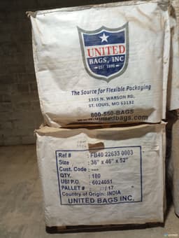 Bulk Bags - FIBC For Sale: New 46x38x52 Bulk Bags Ohio In Ohio - image 2 Bulk Bags - FIBC For Sale: New 46x38x52 Bulk Bags Ohio In Ohio - image 2