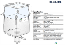 Bulk Bags - FIBC For Sale: NEW 35x35x40 Duffle Top Spout Bottom Bulk Bags with PE Liner In New Jersey - image  1 Bulk Bags - FIBC For Sale: NEW 35x35x40 Duffle Top Spout Bottom Bulk Bags with PE Liner In New Jersey - image  1