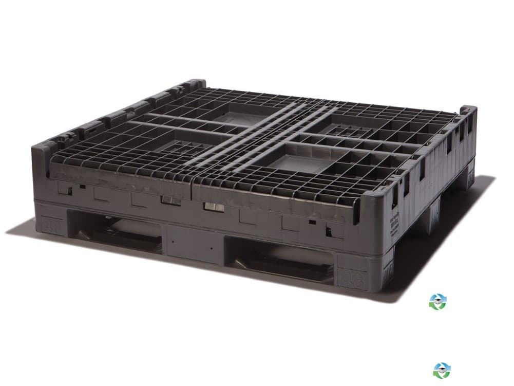 Pallet Containers For Sale: New 48x44.5x34 Monoflo Collapsible Bulk Container with Drop Doors Ohio In Ohio - image 2 Pallet Containers For Sale: New 48x44.5x34 Monoflo Collapsible Bulk Container with Drop Doors Ohio In Ohio - image 2