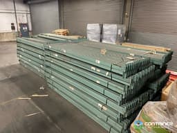 Beams For Sale: Used 144x3 Teardrop Style Shelf Beams (Green) In New Jersey - image 1 Beams For Sale: Used 144x3 Teardrop Style Shelf Beams (Green) In New Jersey - image 1