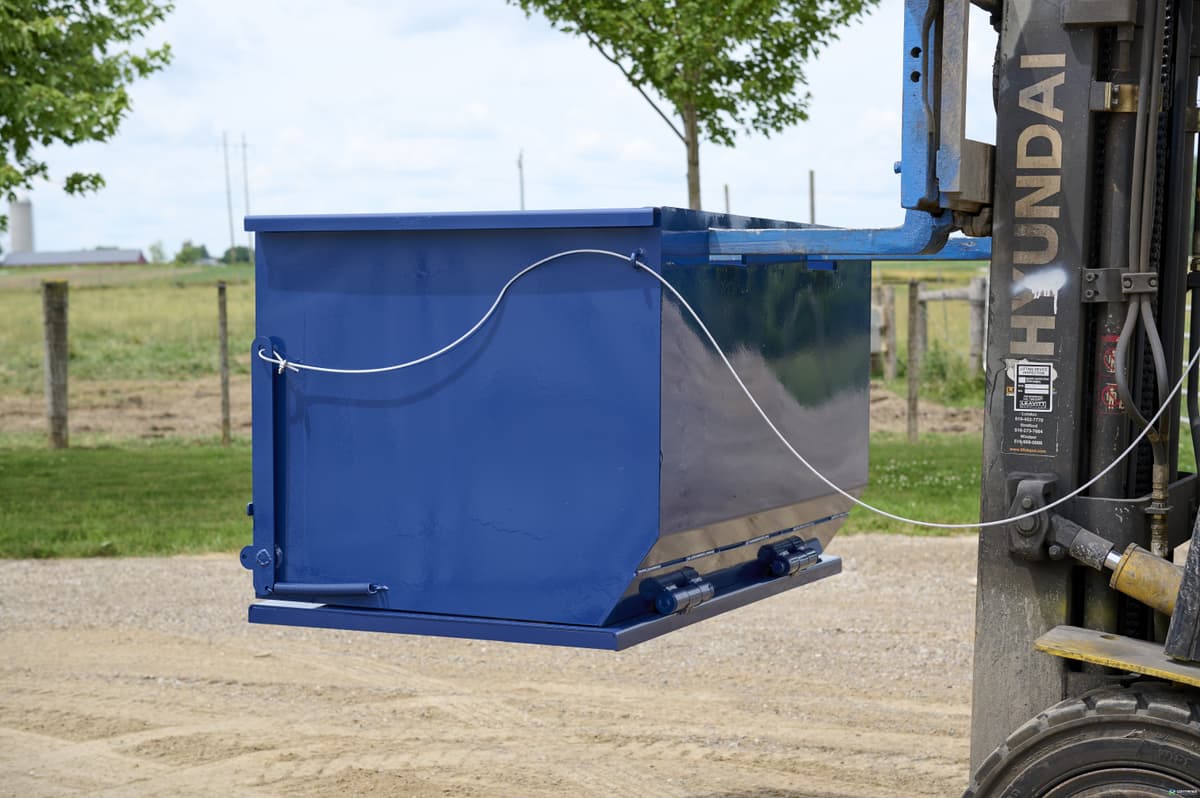 1 CU. YD. DROP BOTTOM HOPPER BIN In Ontario | Container Exchanger